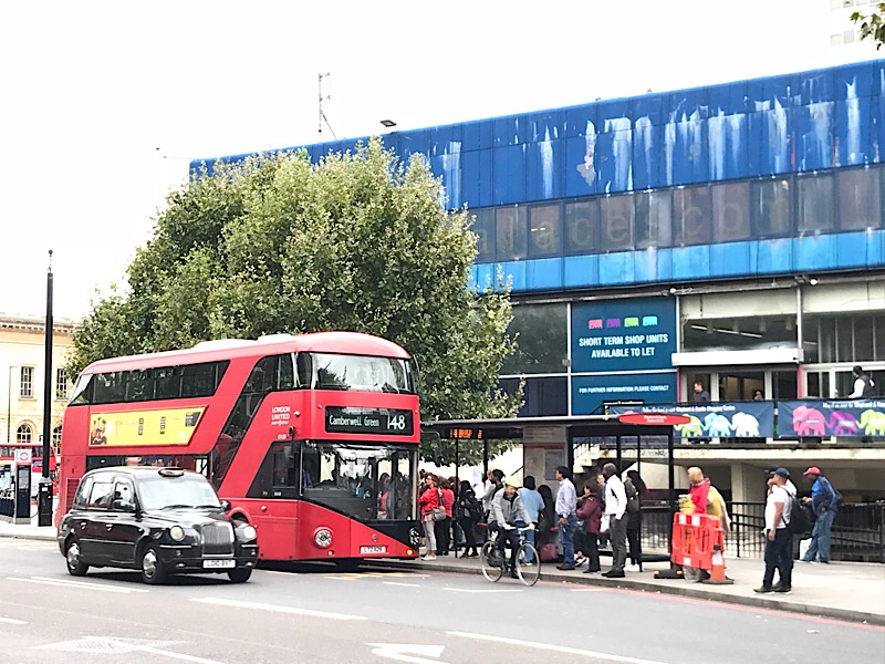 Elephant & Castle near top of table for ‘hopper fare’ bus travel