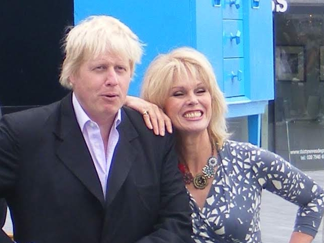 Boris Johnson and Joanna Lumley