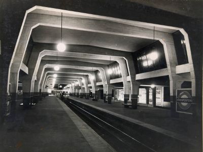 Cockfosters by night 1934 London's Transport Museu