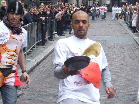 Pancake Day Race at Cathedral Square