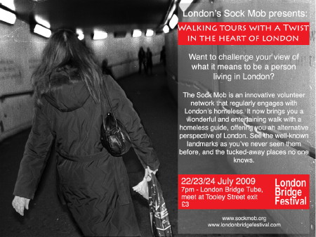Sock Mob walking tours at London Bridge Station