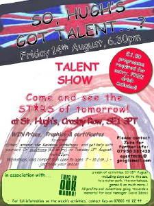 So, Hugh's Got Talent...? at St Hugh's