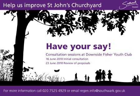 St John's Churchyard Consultation at Downside Fisher Youth Club