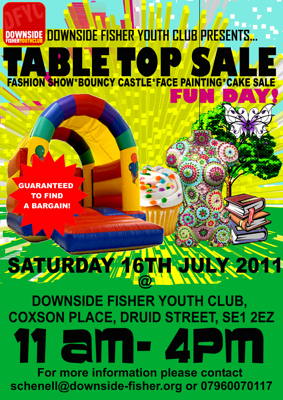 Table Top Sale Fun Day at Downside Fisher Youth Club