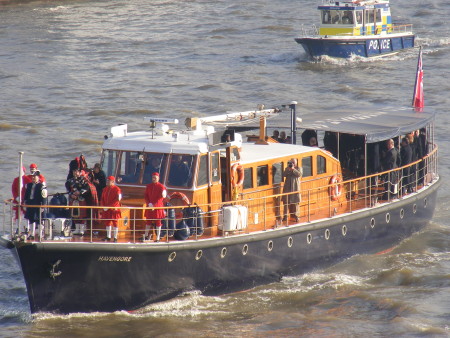 River Thames Armistice Day Service at Westminster Bridge