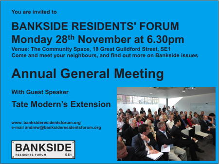 Bankside Residents' Forum AGM at Bankside Community Space