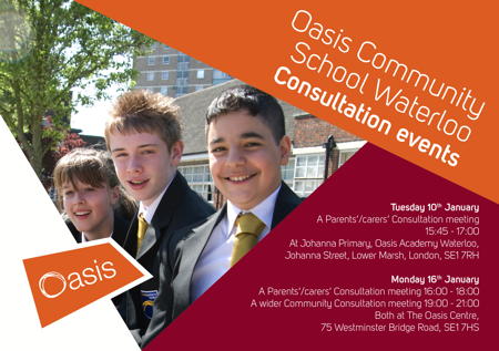 Oasis Community School Waterloo Consultation Meeting at Living Space