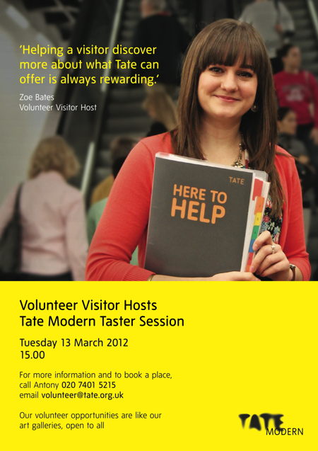 Volunteer Visitor Hosts - Taster Session at Tate Modern