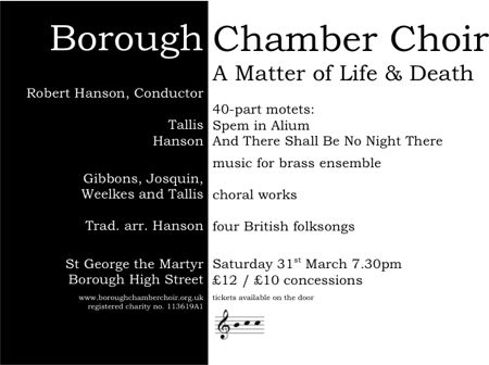 Borough Chamber Choir at St George the Martyr