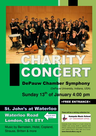 DePauw Chamber Symphony Charity Concert at St John's Waterloo
