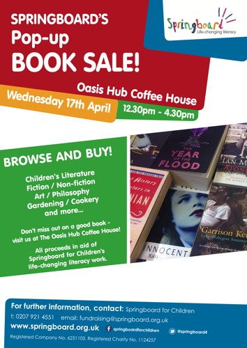 Springboard's Pop-up Book Sale at Oasis Church Waterloo