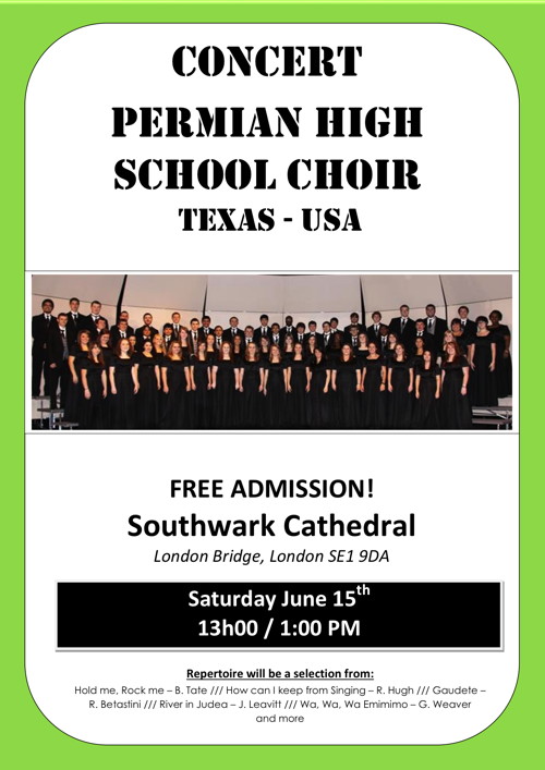 Permian High School Choir at Southwark Cathedral