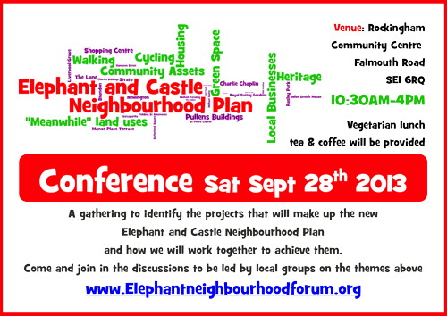 Elephant & Castle Neighbourhood Plan Conference at Rockingham Community Centre