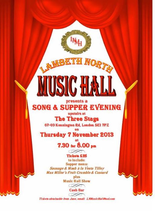 Lambeth North Music Hall at The Three Stags