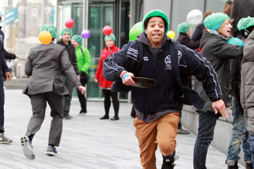 The Flipping Marvellous SE1 Charity Pancake Race at The Scoop at More London