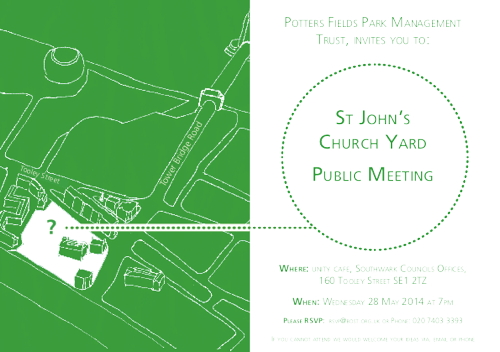 St John's Churchyard Public Meeting at 160 Tooley Street