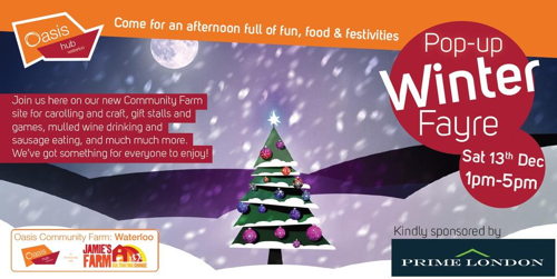 Pop-up Winter Fayre at Oasis Farm Waterloo