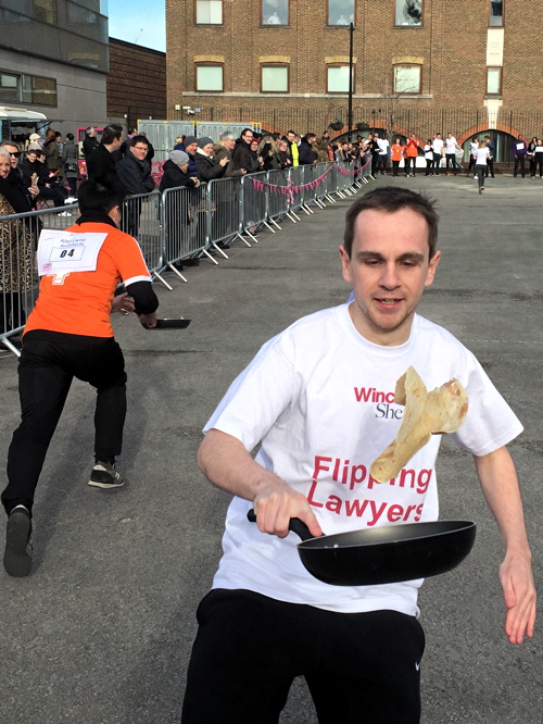 Better Bankside Pancake Day Race at Borough Market