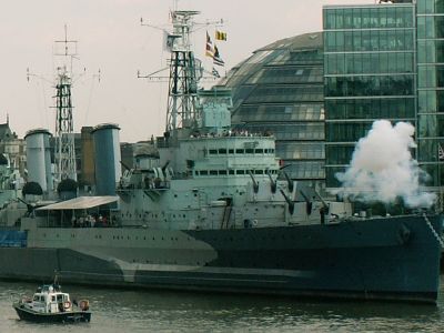 HMS  Belfast guns