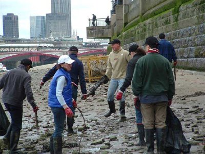 Savoy staff on foreshore