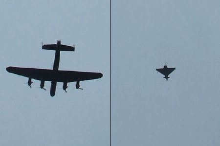 Lancaster and Eurofighter Typhoon