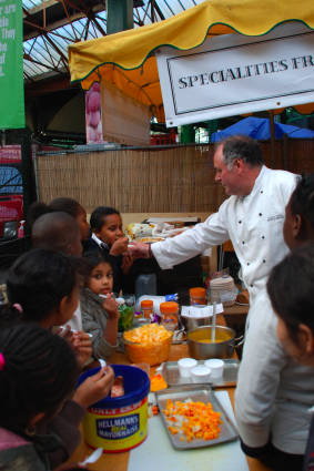 Pumpkin carving in Borough Market