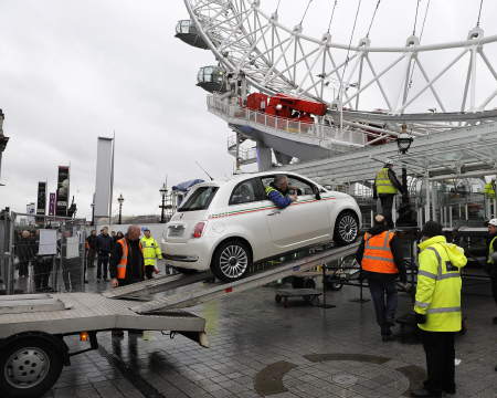 Car installed in London Eye pod