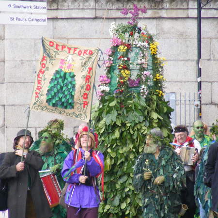 Deptford Jack in the Green on Bankside for May Day