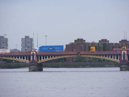 Truckers crossing Vauxhall Bridge