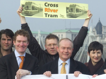 Lib Dems on Waterloo Bridge