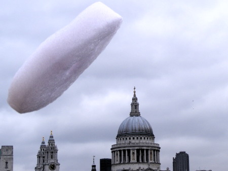 'Happy Clouds' float above Bankside