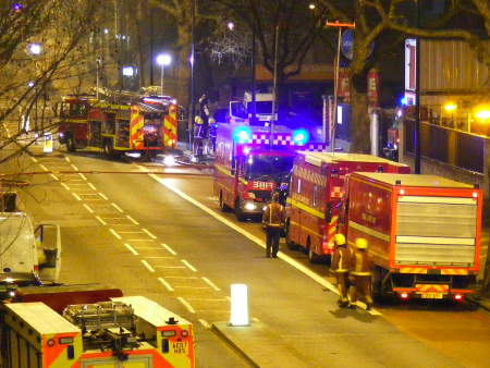 Major fire in derelict building on New Kent Road