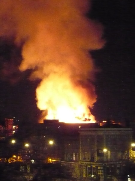 A local resident captured this image of the blaze 