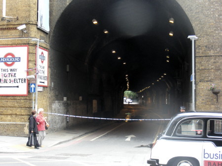 Police cordon in Weston Street