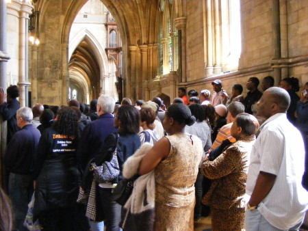 Drama at Southwark Cathedral as Morgan Tsvangirai addresses Zimbabwe exiles