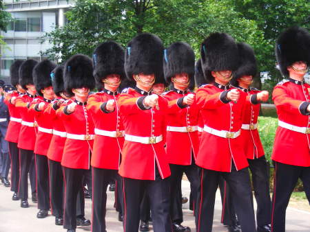 The parade enters Potters Fields Park