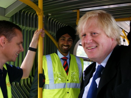 mayor on bus