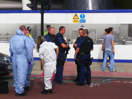 Police seek armed man after shots fired near Southwark Station