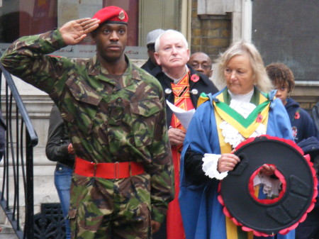 Service of remembrance at the Borough War Memorial