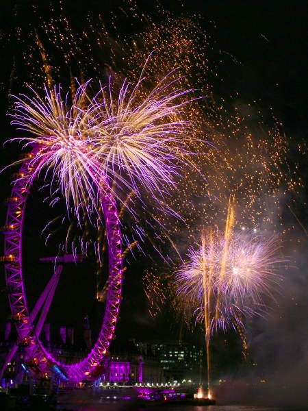 Pictures: New Year fireworks at London Eye