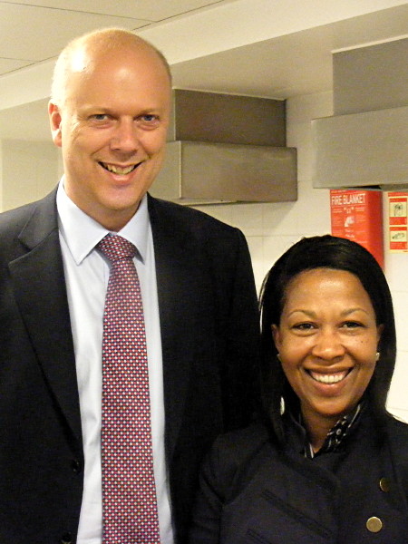 Chris Grayling and Loanna Morrison