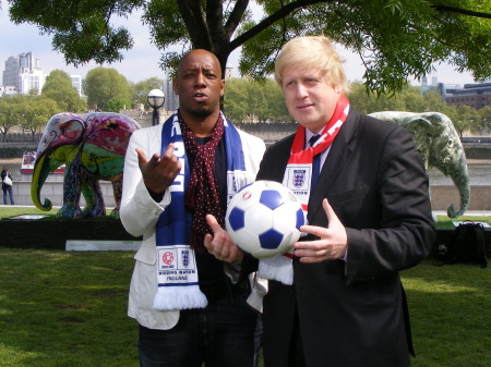 Boris Johnson and Ian Wright