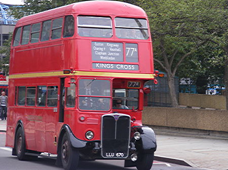 Historic RT buses carry passengers through North Lambeth streets
