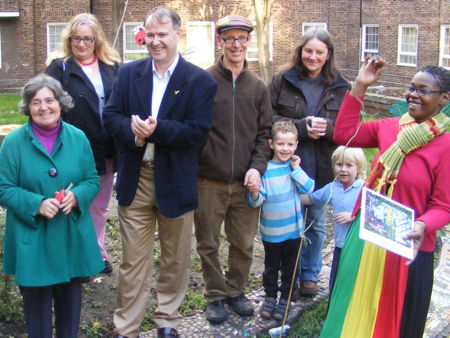 18-metre spiral mosaic unveiled at Tabard Gardens allotments