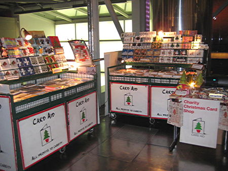 Charity Christmas card stall on the South Bank
