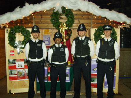 Lambeth’s newest police station: a log cabin on the South Bank