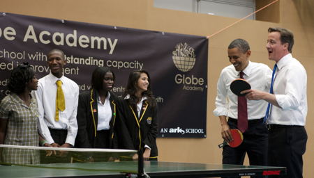 Barack Obama visits Southwark’s Globe Academy