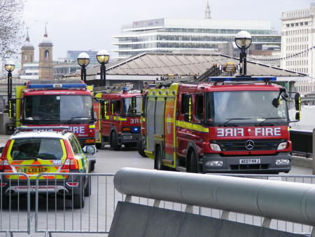 HMS Belfast gangway collapses