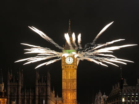 London sees in 2012 with fireworks at the London Eye