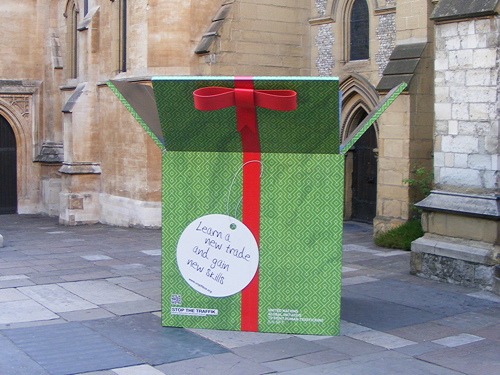 Step in to the Stop the Traffik ‘Gift Box’ at Southwark Cathedral